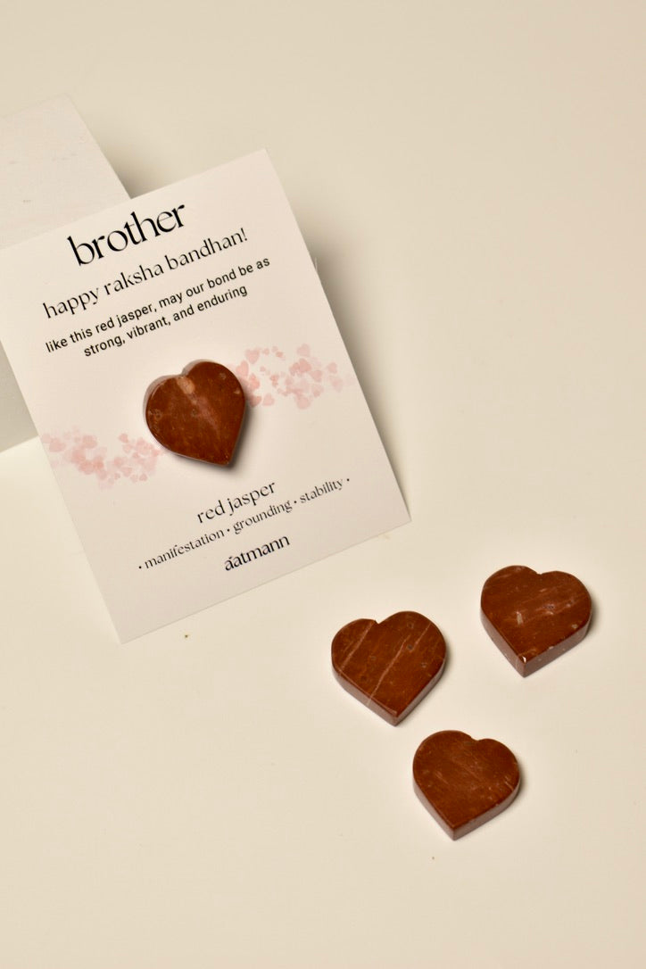 Red Jasper Heart Crystal for Brother