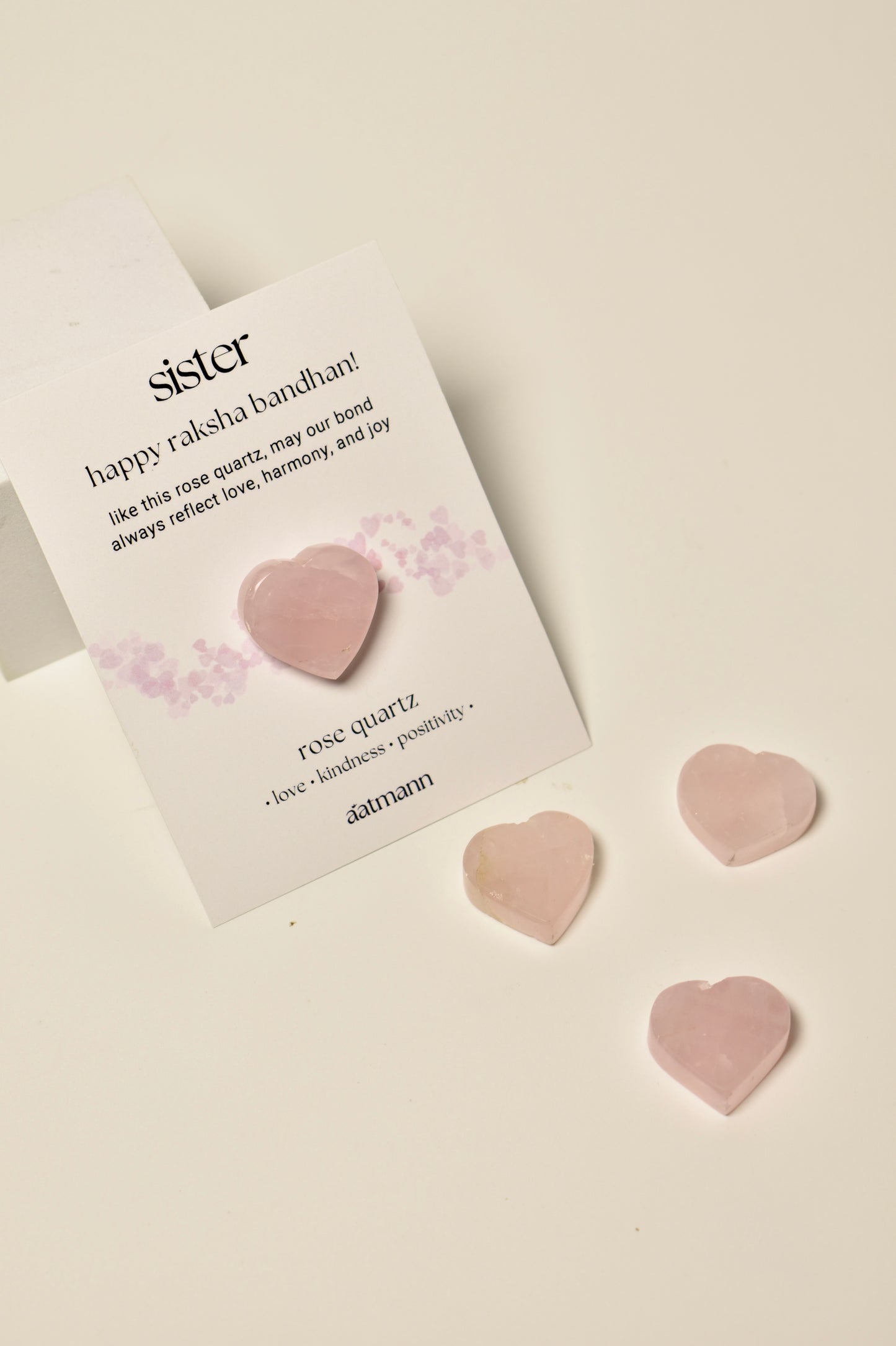 Rose Quartz Heart Crystal for Sister