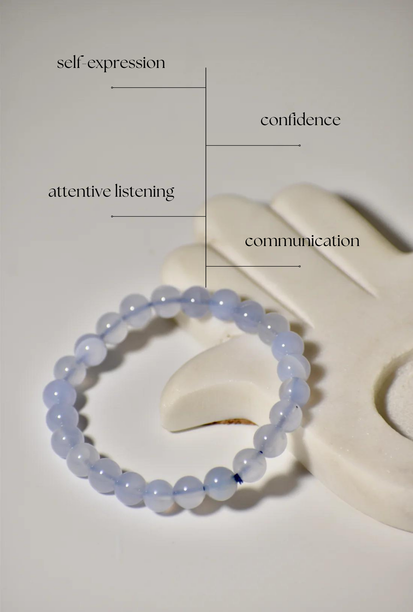 Blue Lace Agate Throat Chakra Bracelet