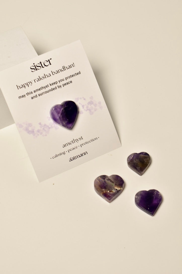 Amethyst Heart Crystal for Sister