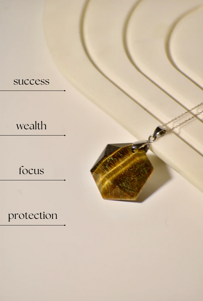 Tigers Eye Sacral Chakra Star Necklace