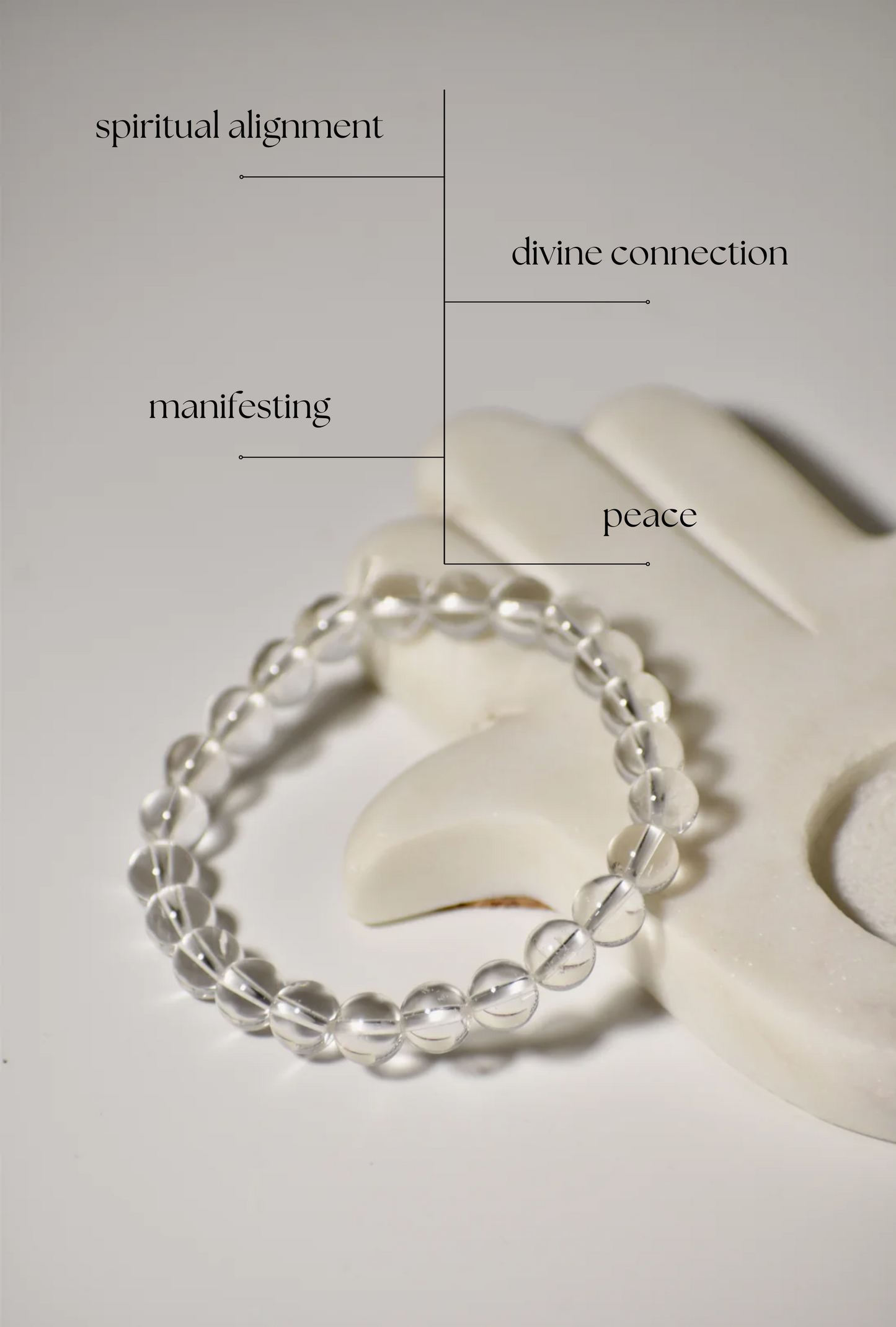 Clear Quartz Crown Chakra Bracelet