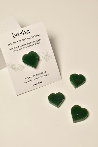 Green Aventurine Heart Crystal for Brother