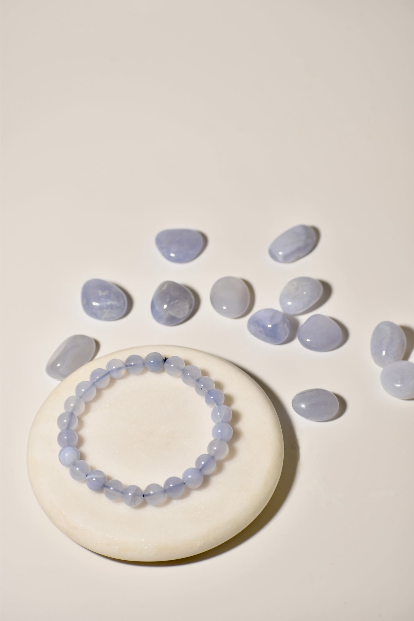 Blue Lace Agate Throat Chakra Bracelet