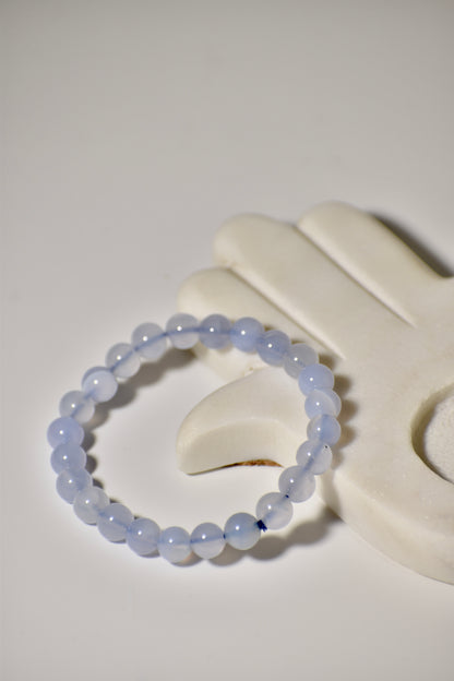 Blue Lace Agate Throat Chakra Bracelet