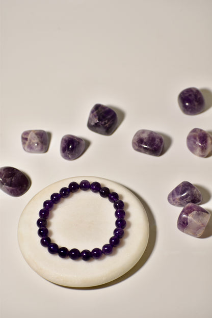 Amethyst Crown Chakra Bracelet