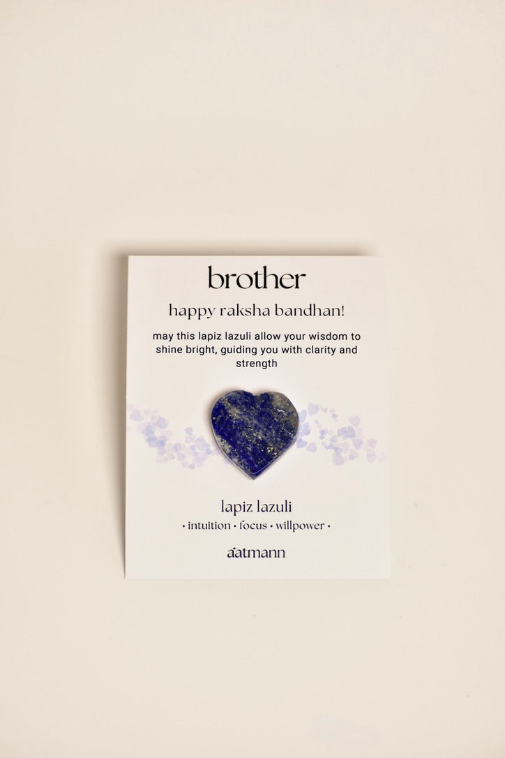 Lapiz Lazuli Heart Crystal for Brother