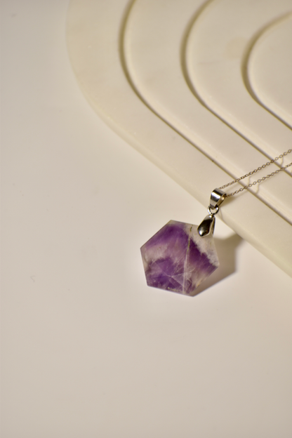 Amethyst Crown Chakra Star Necklace