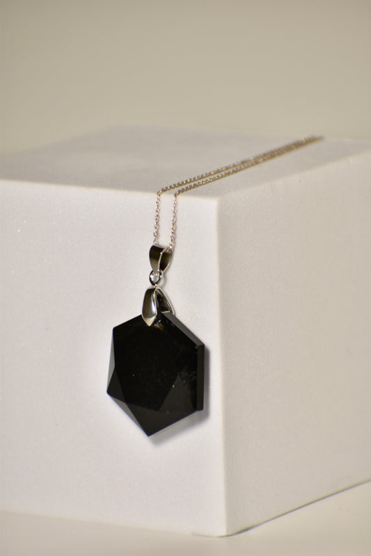 Black Obsidian Root Chakra Star Necklace