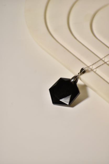 Black Obsidian Root Chakra Star Necklace